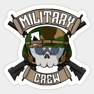 Military crew Jolly Roger pirate flag Sticker